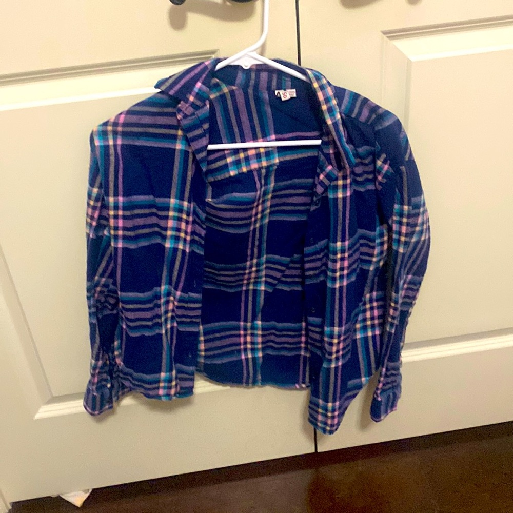 Girls purple long sleeve flannel